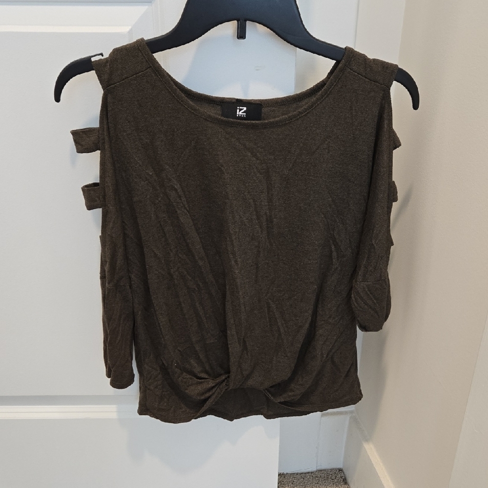 Iz Byer Olive Green Top